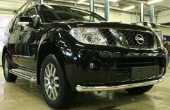 Захист передній (чорний метал) для Nissan Pathfinder/Navara 2005-2015