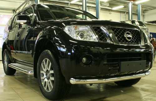 Захист передній (чорний метал) для Nissan Pathfinder/Navara 2005-2015