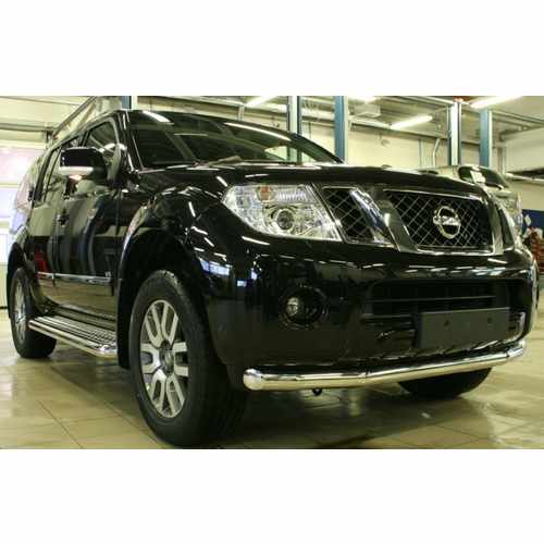 Захист передній (чорний метал) для Nissan Pathfinder/Navara 2005-2015
