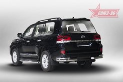 Задняя защита уголки двойные для Lexus LX570 LC200