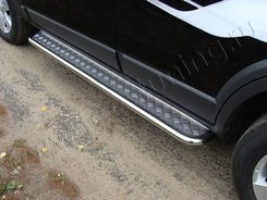Пороги майданчик лист для Captiva 2006+ пороги з нержавіючої сталі з алюмінієвим листом d42