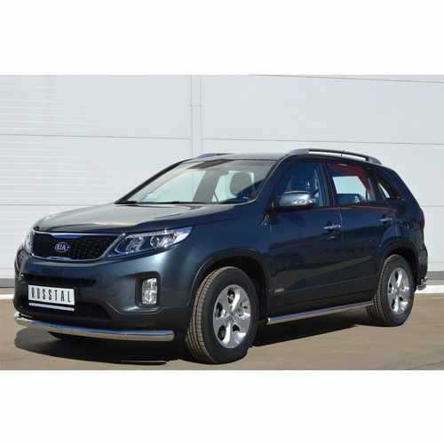 Захист передній (чорний метал) Kia Sorento 2013+