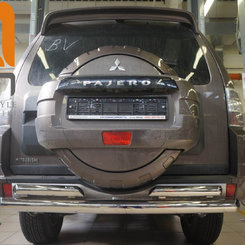 Захист заднього бампера подвійна d 60/60 Mitsubishi Pajero IV 2011+
