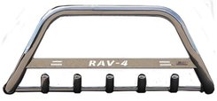 Кенгурятник з написом і грилем D51 для Toyota Rav-4 2006-2012 (WT004)