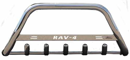 Кенгурятник з написом і грилем D51 для Toyota Rav-4 2006-2012 (WT004)