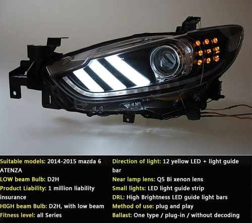 Передні фари DRl для Mazda 6 2013+