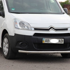 Захист переднього бампера одинарний d51 для Citroen Berlingo 2008+