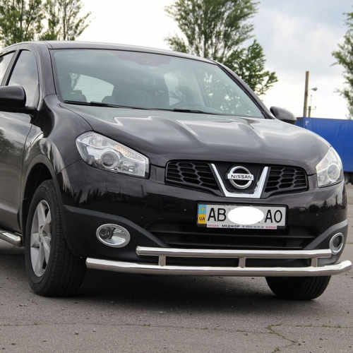 Захист переднього бампера подвійний для Nissan Qashqai 2010-2014