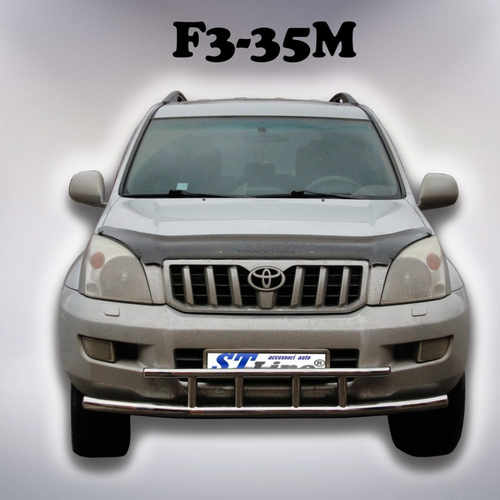 Захист переднього бампера подвійний для Toyota Prado 120