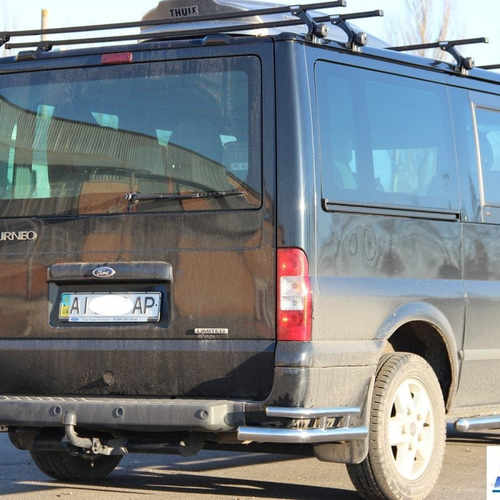 Пороги труба нерж. для Ford Transit 1986-2012 /сер.база /Ø60