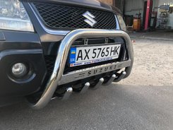 Кенгурятник з написом Can otomotiv для Suzuki Grand Vitara 60мм