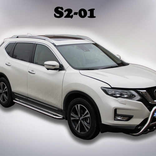 Пороги лист нерж. D42 для Nissan X-trail 2014-2021