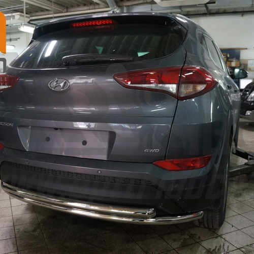 Захист заднього бампера Hyundai Tucson (2015-) (подвійна) d60/60