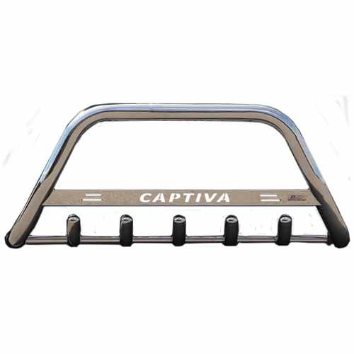 Кенгурятник з написом і грилем D51 для Chevrolet Captiva 2006-2010 (WT004)