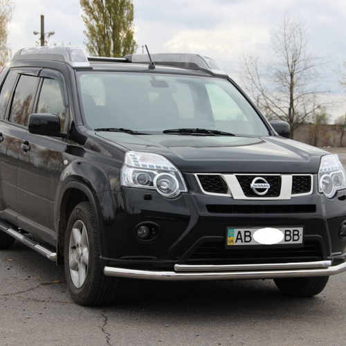 Захист переднього бампера подвійний d60/60 для Nissan X-Trail T31 2007-2014