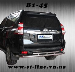 Захист заднього бампера подвійна для Toyota Land Cruiser 150 (2009-2013/2013+)