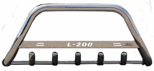 Кенгурятник з написом і грилем D51 для Mitsubishi L-200 2006-2010 (WT004)