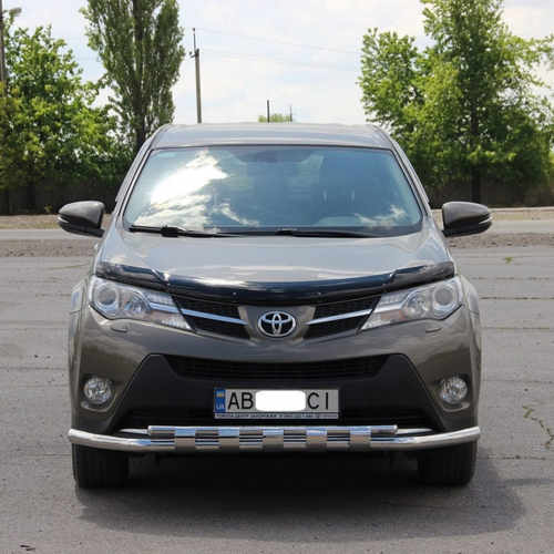 Захист переднього бампера подвійний з грилем для Toyota RAV4 2013-2016