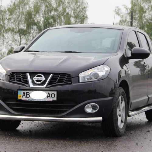 Захист переднього бампера одинарний d60 для Nissan Qashqai 2010-2014