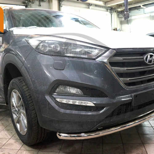 Захист переднього бампера Hyundai Tucson (2015-) (одинарний) d60