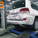 Захист заднього бампера Toyota Land Cruiser 200 (Shark вузька) d76/42