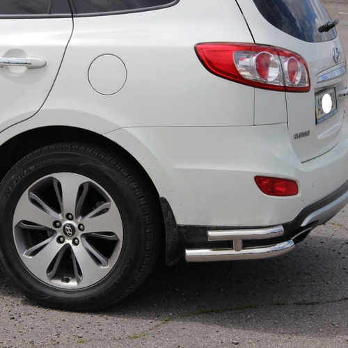 Захист заднього бампера кути подвійні для Hyundai Santa Fe 06-12
