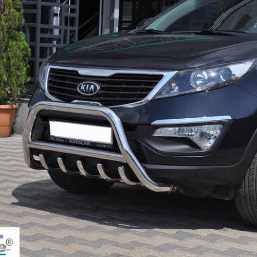Кенгурятник з перемичкою і грилем D60 для Kia Sportage 2010-2015