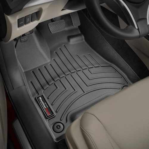 Килимки в салон для Acura MDX 2014 - з бортиком передні чорні 445761