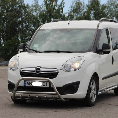 Кенгурятник з написом і грилем D51 для Opel Combo 2011+ (WT004)