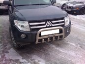 Кенгурятник з написом Can otomotiv для Mitsubishi Pajero Wagon труба 60 мм