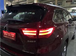 Задние LED фонари для Toyota Highlander 2014+ BMW стиль (красные)