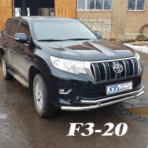 Захист переднього бампера подвійний для Toyota LC Prado150 2018+