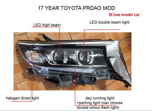 Передні фари Prado 150 2018+ LED (TY024-H6WP1-FHO)