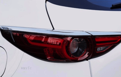 Хром накладки на задні ліхтарі Mazda CX-5 2017+ (Смужкою)