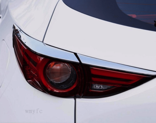 Хром накладки на задні ліхтарі Mazda CX-5 2017+ (Смужкою)