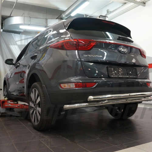 Захист заднього бампера KIA Sportage (2016-) (подвійна) d60/42