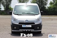 Захист переднього бампера з грилем для Citroen Jumpy 2007+