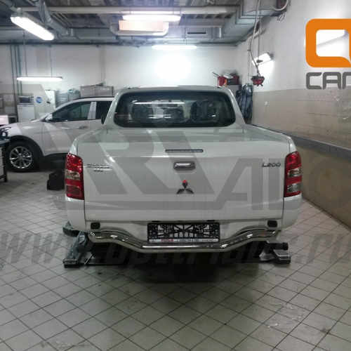 Захист заднього бампера Mitsubishi L200 (2016-) Fiat FullBack (одинарна хвиля) d70