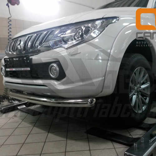 Захист переднього бампера Mitsubishi L200 (2016-)/ Fiat FullBack (одинарний)