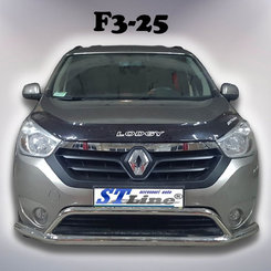 Захист переднього бампера для Renault Lodgy 2013+