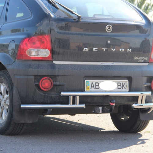 Захист заднього бампера подвійна для Ssang Yong Action