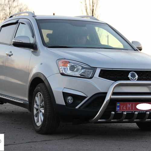 Кенгурятник з перемичкою і грилем D60 для Ssang Yong Korando 2013+