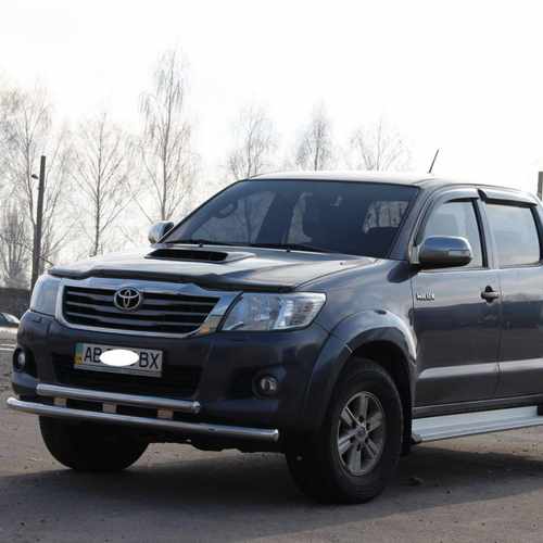 Захист переднього бампера подвійний для Toyota Hilux 2012-2015