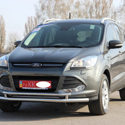 Захист переднього подвійний бампер для Ford Kuga 2013-