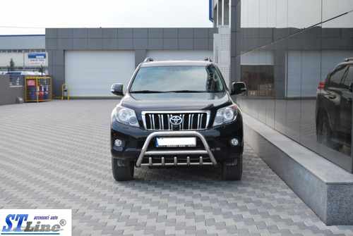 Кенгурятник з перемичкою і грилем D60 для Toyota Prado 150 09-13