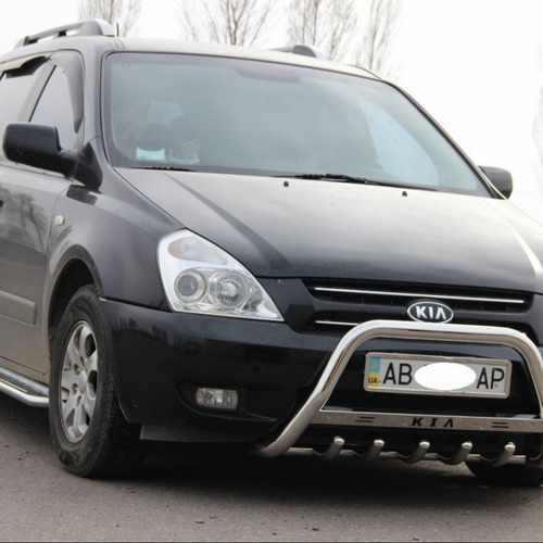 Кенгурятник з написом і грилем D60 для Kia Carnival (WT004)