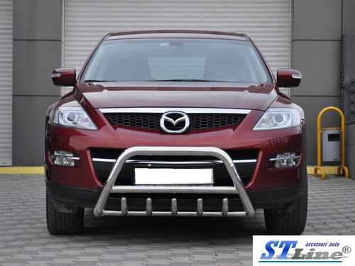 Кенгурятник з перемичкою і грилем D60 для Mazda CX-9 2006-2012