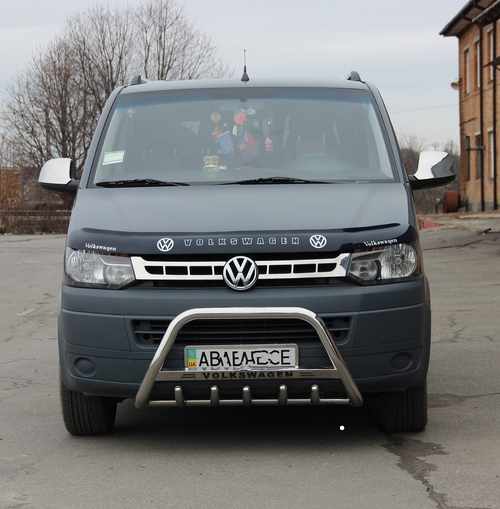 Кенгурятник з написом і грилем D51 для Hyundai H-1 2008+ (WT004)