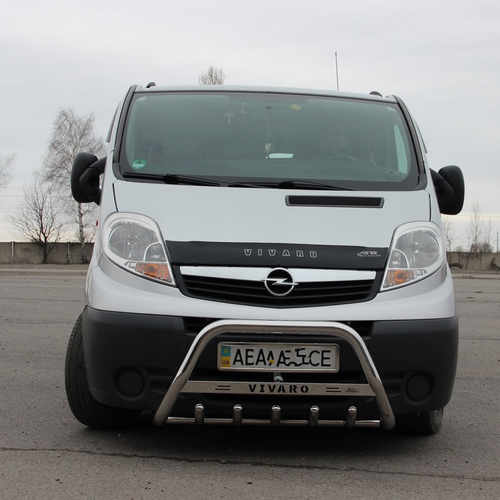 Кенгурятник з написом і грилем D51 для Hyundai H-1 2008+ (WT004)