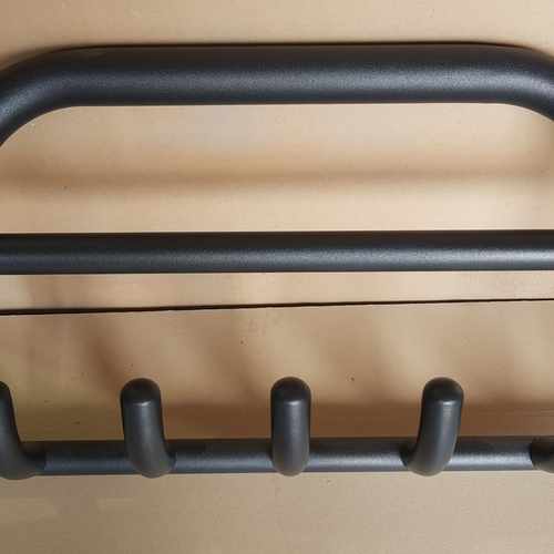 Кенгурятник з перемичкою і грилем D60 для Toyota Prado 150 2013-2017 (WT003, чорний мат)